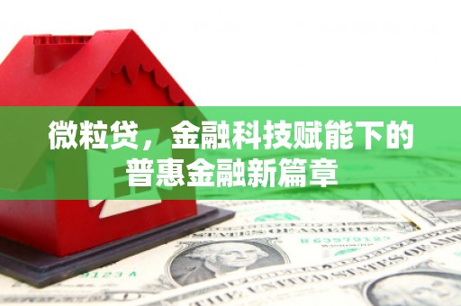 宁江微粒贷，金融科技赋能下的普惠金融新篇章