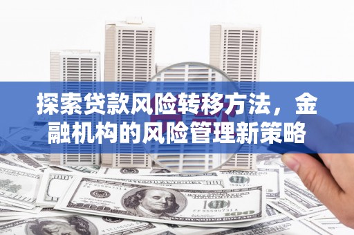 宁江探索贷款风险转移方法，金融机构的风险管理新策略