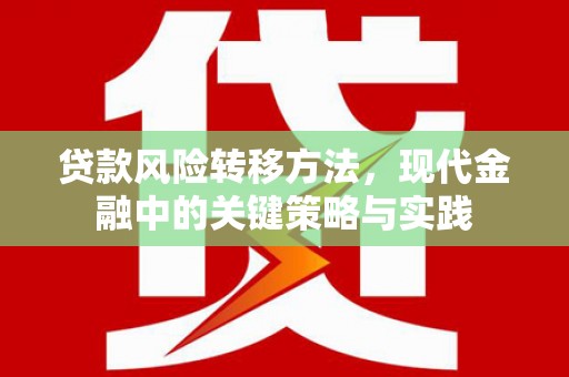 宁江贷款风险转移方法，现代金融中的关键策略与实践