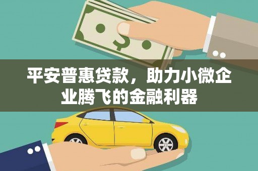 宁江平安普惠贷款，助力小微企业腾飞的金融利器