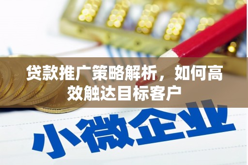 宁江贷款推广策略解析，如何高效触达目标客户