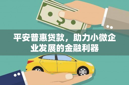 宁江平安普惠贷款，助力小微企业发展的金融利器