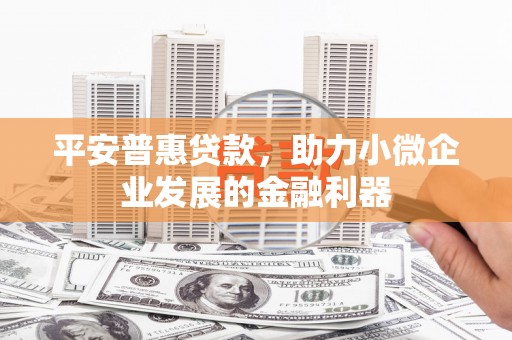 宁江平安普惠贷款，助力小微企业发展的金融利器