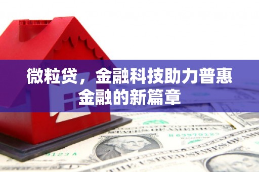 宁江微粒贷，金融科技助力普惠金融的新篇章