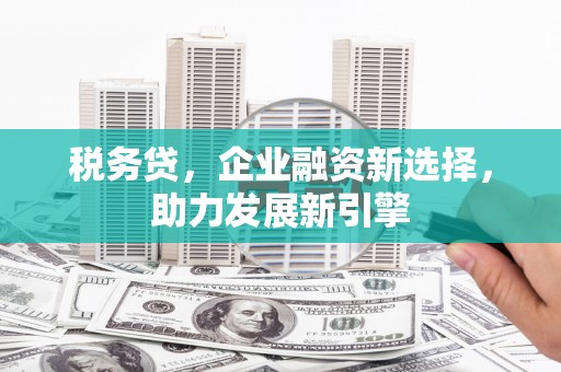 宁江税务贷，企业融资新选择，助力发展新引擎