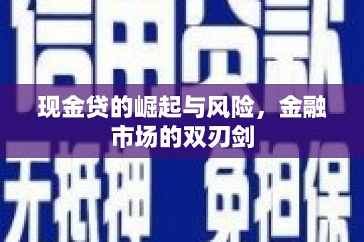 宁江现金贷的崛起与风险，金融市场的双刃剑