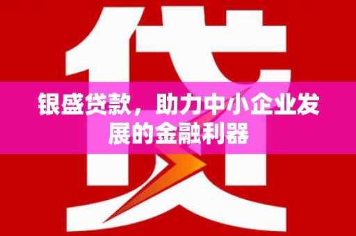 宁江银盛贷款，助力中小企业发展的金融利器