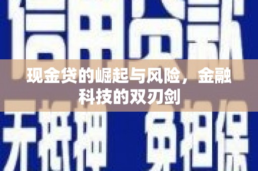 宁江现金贷的崛起与风险，金融科技的双刃剑