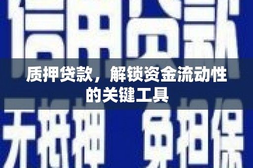 宁江质押贷款，解锁资金流动性的关键工具