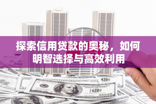 宁江探索信用贷款的奥秘，如何明智选择与高效利用
