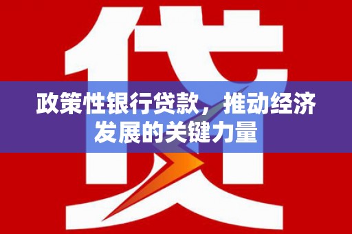 宁江政策性银行贷款，推动经济发展的关键力量