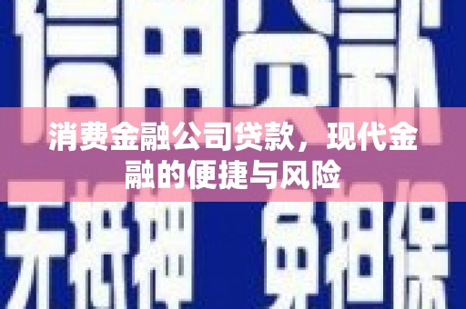 宁江消费金融公司贷款，现代金融的便捷与风险